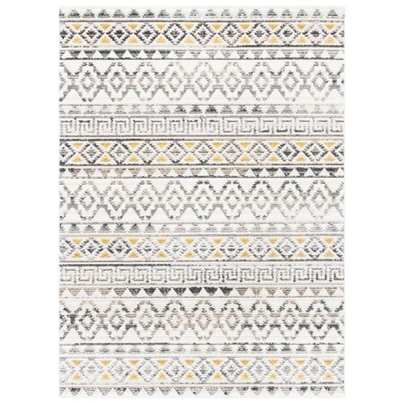 Safavieh 9 x 12 ft. Sedona 800 Global Rectangle Power Loomed Rug - Ivory & Charcoal SED883B-9